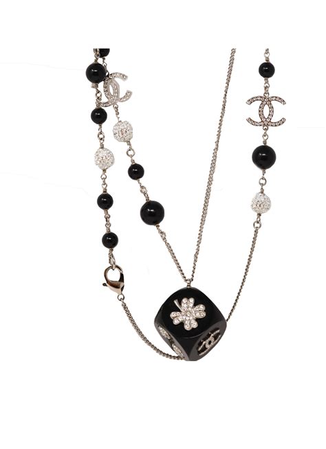 chanel dice necklace|chanel necklace authentic.